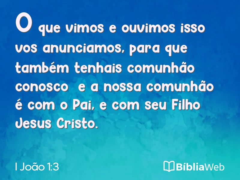 I João 1:3 em imagem para compartilhar
