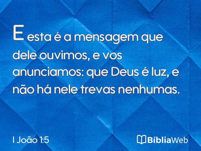 I João 1:5 em imagem para compartilhar
