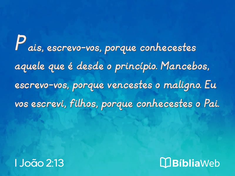 I João 2:13 em imagem para compartilhar