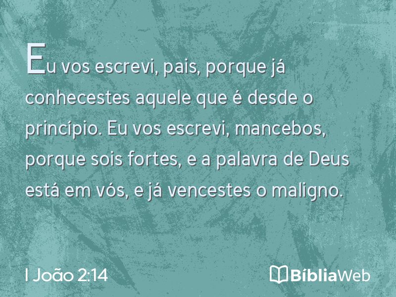 I João 2:14 em imagem para compartilhar