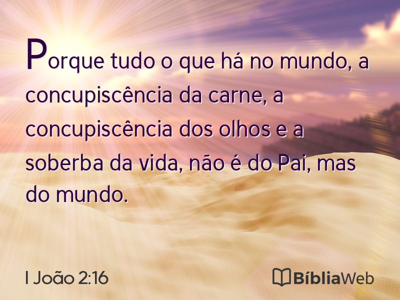 I João 2:16 em imagem para compartilhar