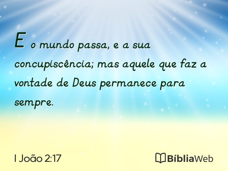I João 2:17 em imagem para compartilhar
