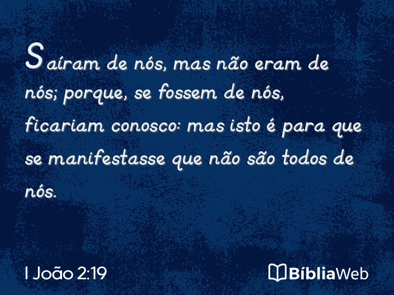 I João 2:19 em imagem para compartilhar