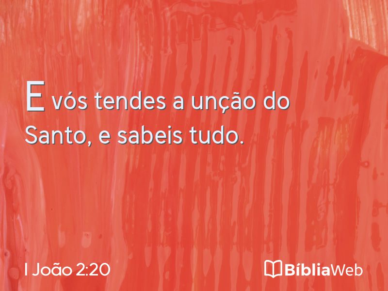 I João 2:20 em imagem para compartilhar