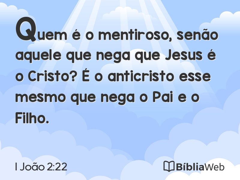 I João 2:22 em imagem para compartilhar