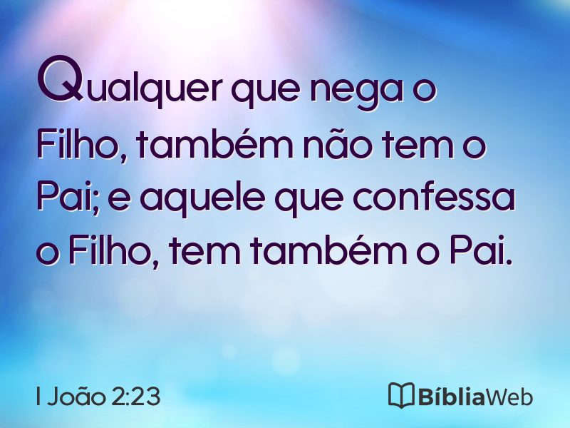 I João 2:23 em imagem para compartilhar