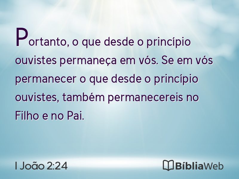 I João 2:24 em imagem para compartilhar