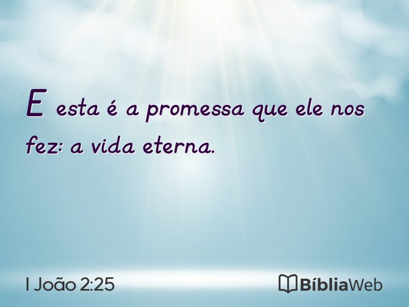 I João 2:25 em imagem para compartilhar