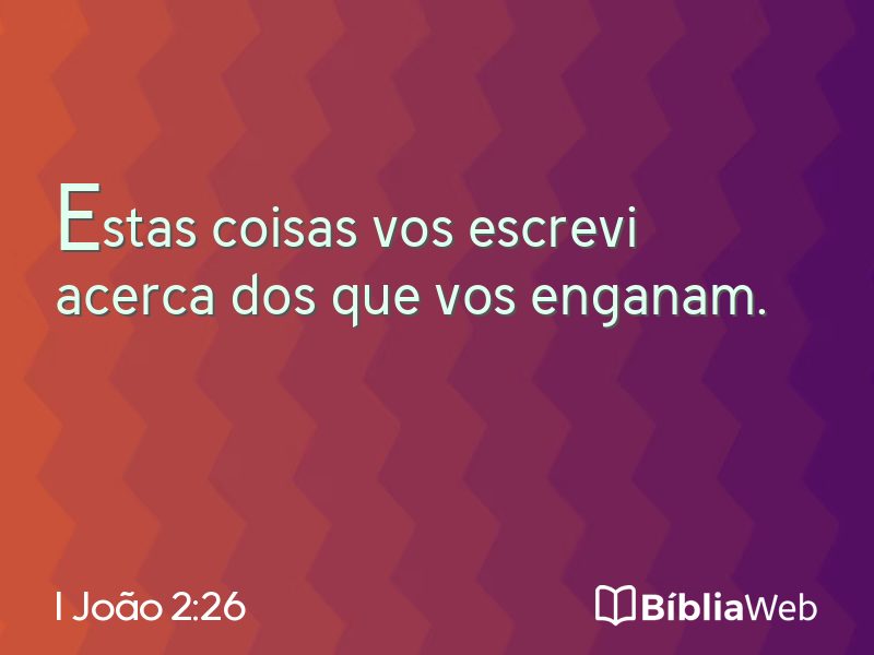 I João 2:26 em imagem para compartilhar