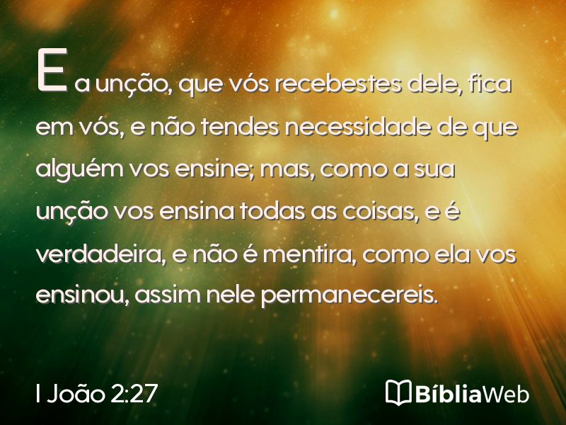 I João 2:27 em imagem para compartilhar