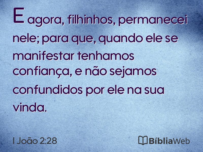 I João 2:28 em imagem para compartilhar