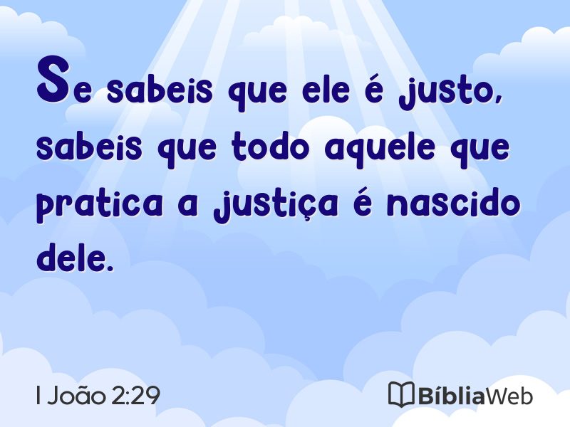 I João 2:29 em imagem para compartilhar