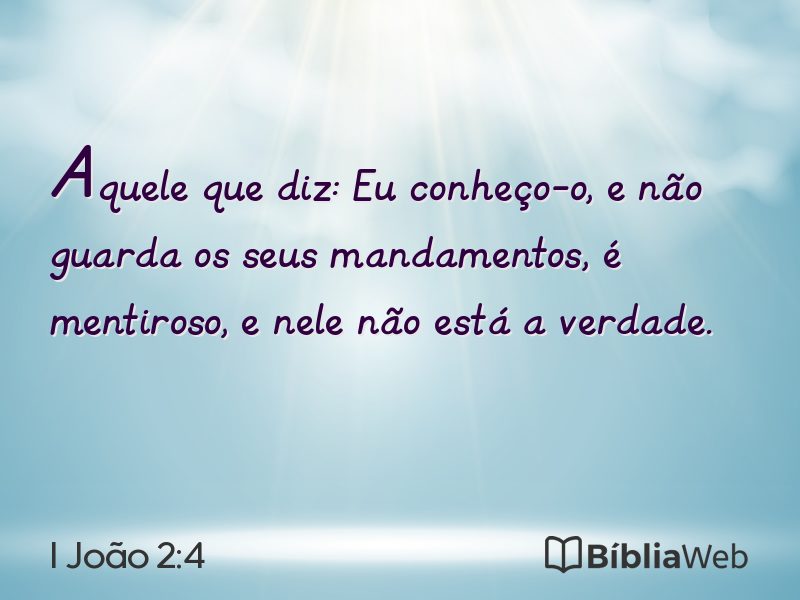 I João 2:4 em imagem para compartilhar