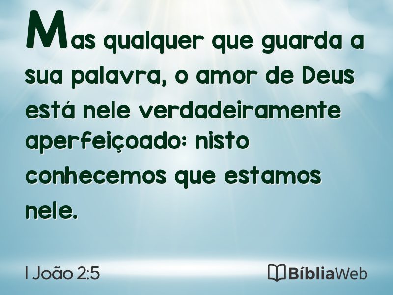 I João 2:5 em imagem para compartilhar