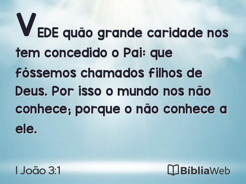 I João 3:1 em imagem para compartilhar