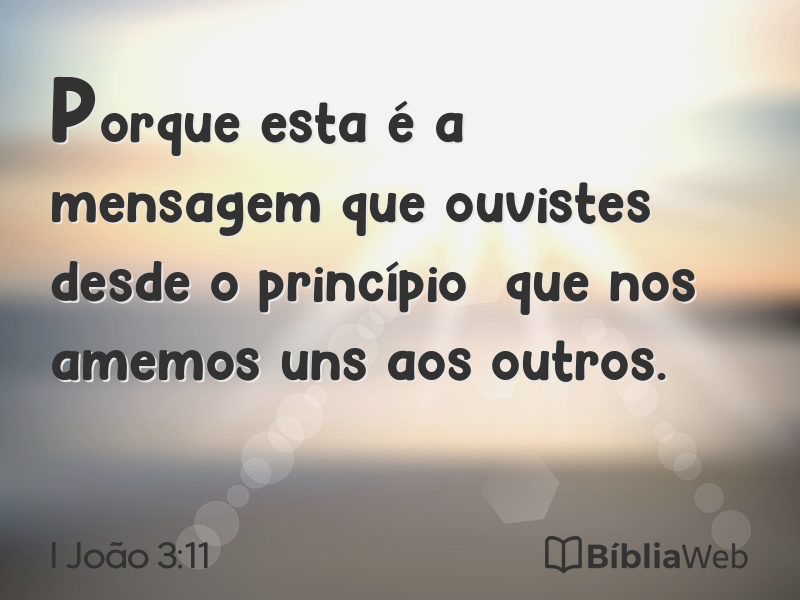 I João 3:11 em imagem para compartilhar