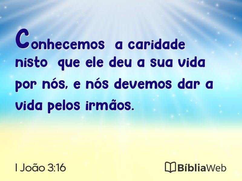 I João 3:16 em imagem para compartilhar