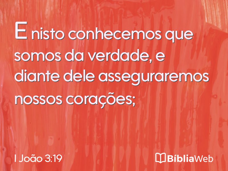 I João 3:19 em imagem para compartilhar