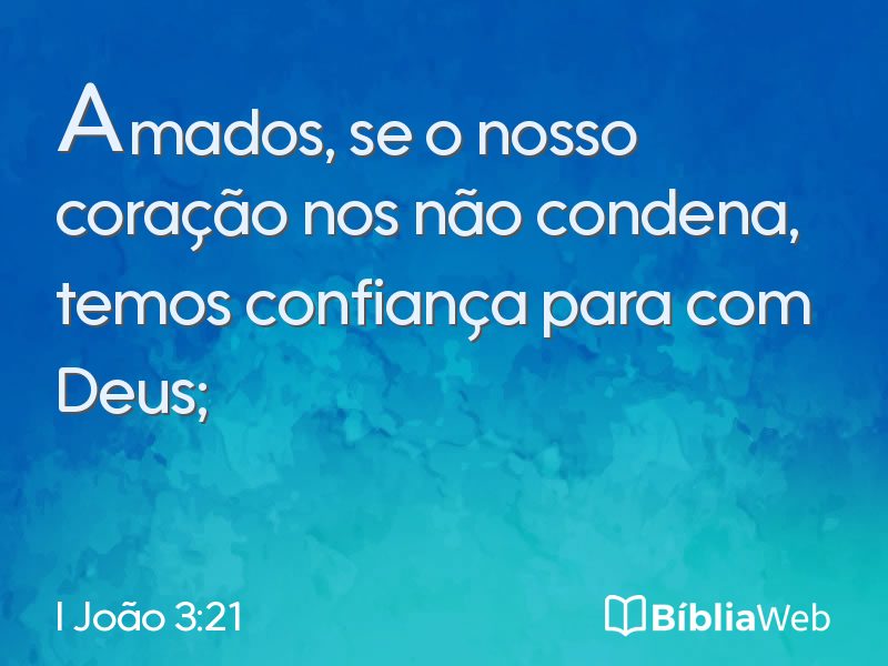 I João 3:21 em imagem para compartilhar