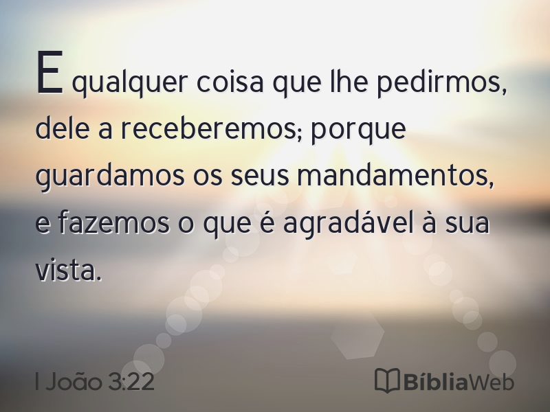 I João 3:22 em imagem para compartilhar