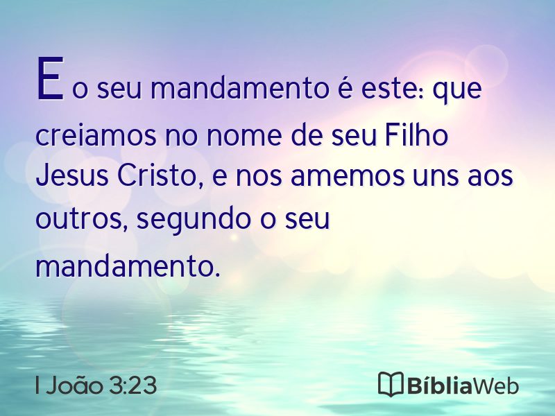 I João 3:23 em imagem para compartilhar