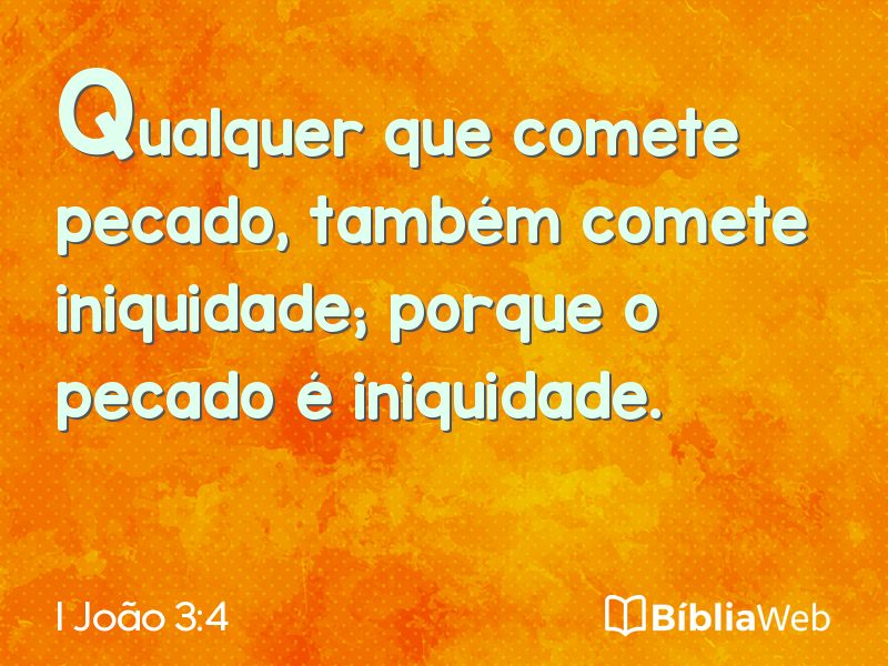 I João 3:4 em imagem para compartilhar