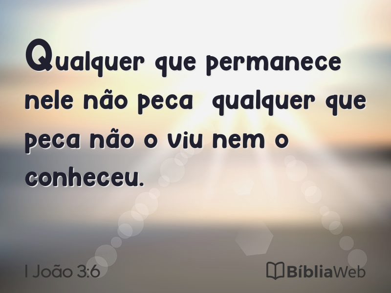 I João 3:6 em imagem para compartilhar