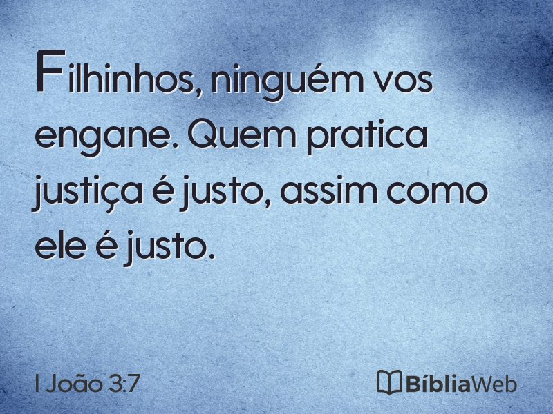 I João 3:7 em imagem para compartilhar