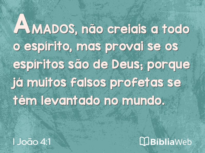 I João 4:1 em imagem para compartilhar