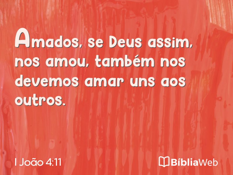 I João 4:11 em imagem para compartilhar