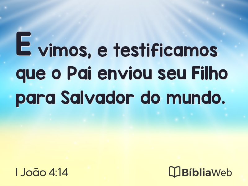 I João 4:14 em imagem para compartilhar