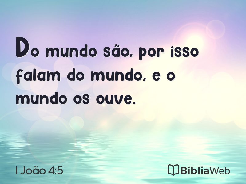 I João 4:5 em imagem para compartilhar