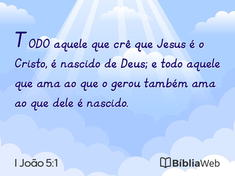 I João 5:1 em imagem para compartilhar