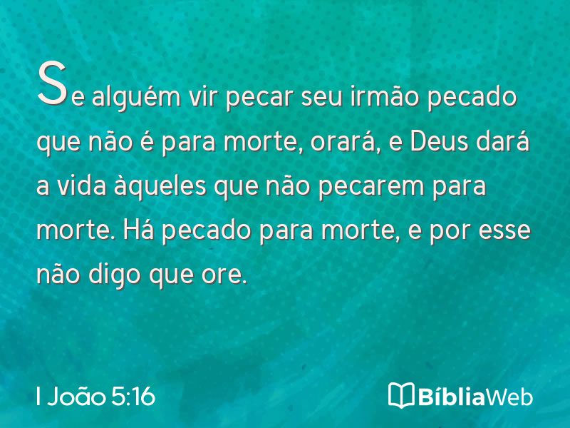 I João 5:16 em imagem para compartilhar