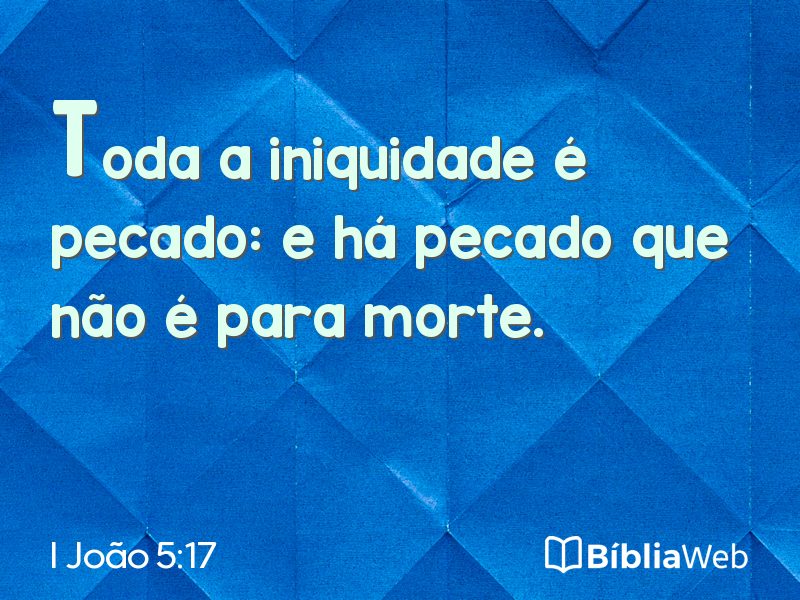 I João 5:17 em imagem para compartilhar