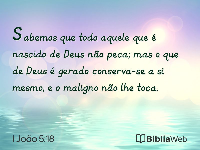 I João 5:18 em imagem para compartilhar