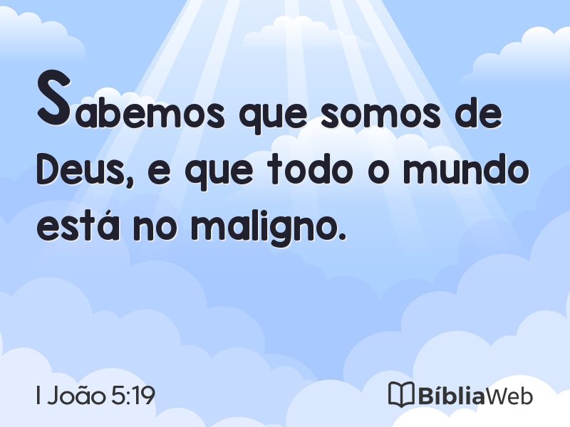 I João 5:19 em imagem para compartilhar