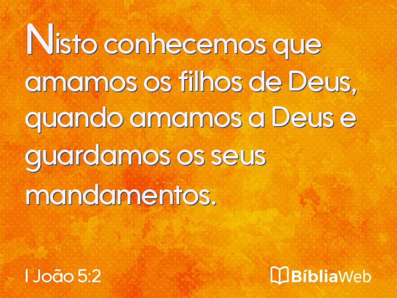 I João 5:2 em imagem para compartilhar
