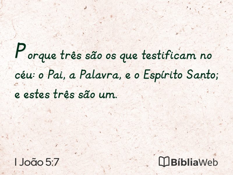 I João 5:7 em imagem para compartilhar