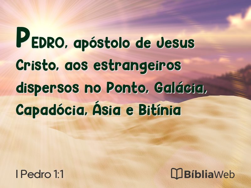 I Pedro 1:1 em imagem para compartilhar