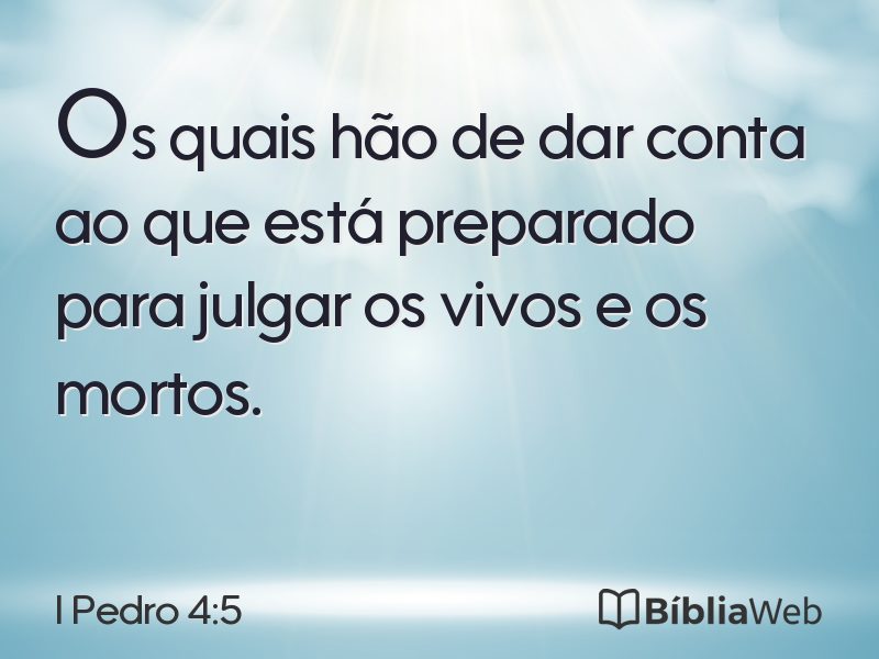 I Pedro 4:5 em imagem para compartilhar