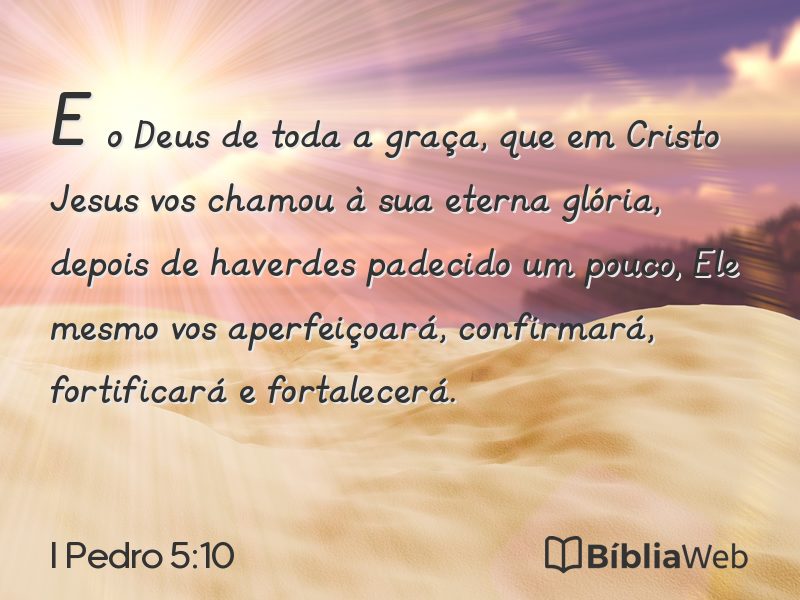 I Pedro 5:10 em imagem para compartilhar