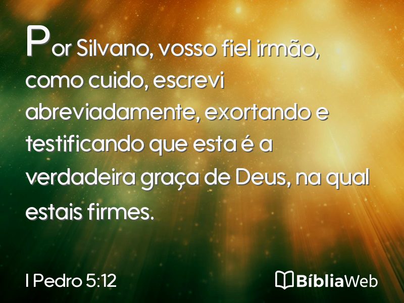 I Pedro 5:12 em imagem para compartilhar