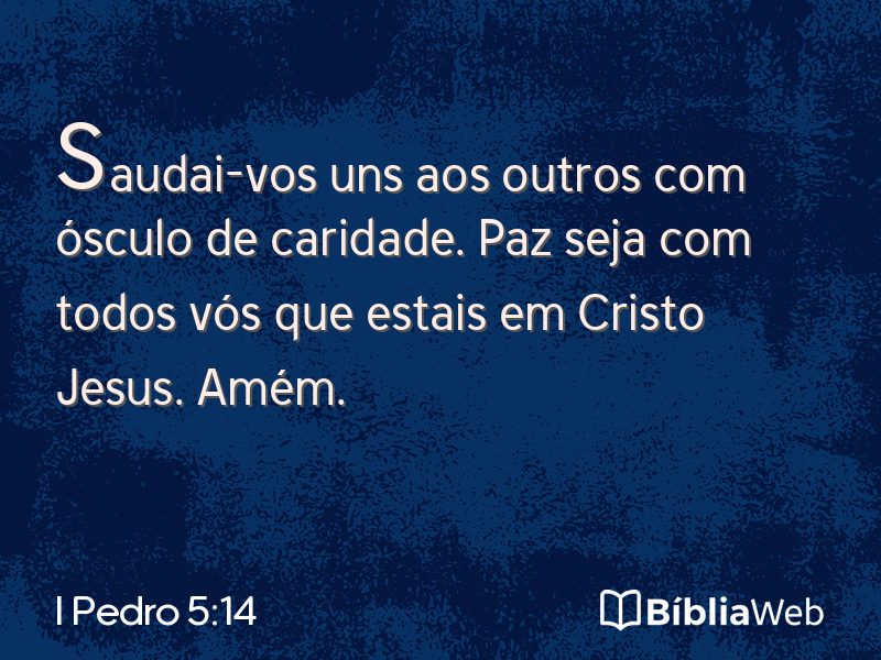 I Pedro 5:14 em imagem para compartilhar