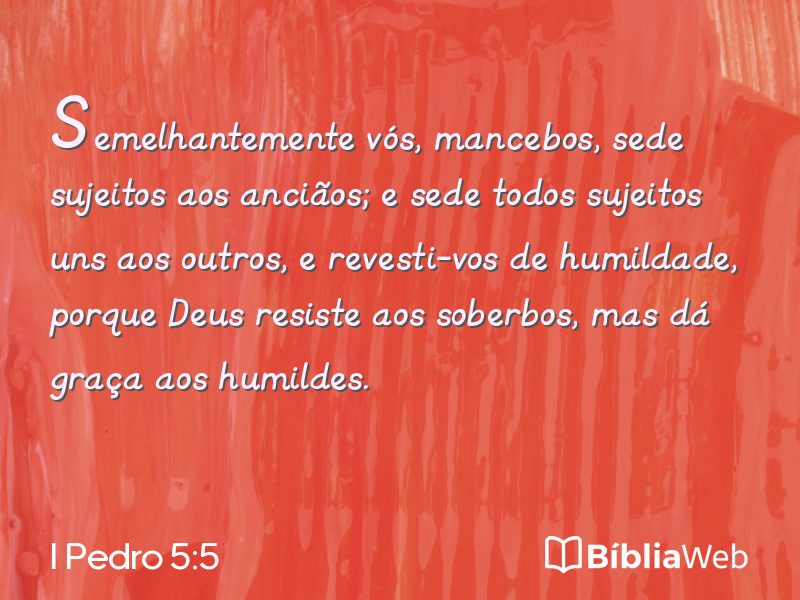 I Pedro 5:5 em imagem para compartilhar