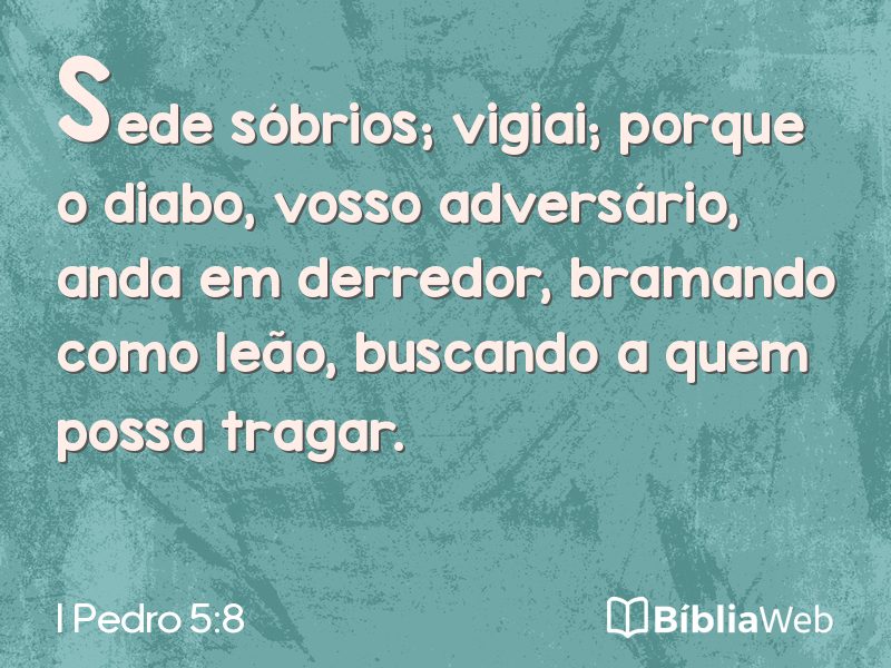 I Pedro 5:8 em imagem para compartilhar