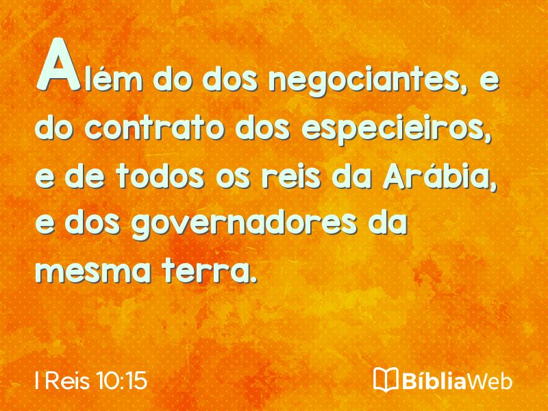 I Reis 10:15 em imagem para compartilhar