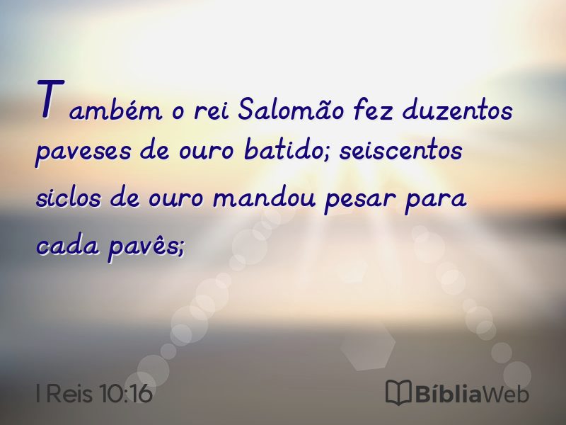 I Reis 10:16 em imagem para compartilhar