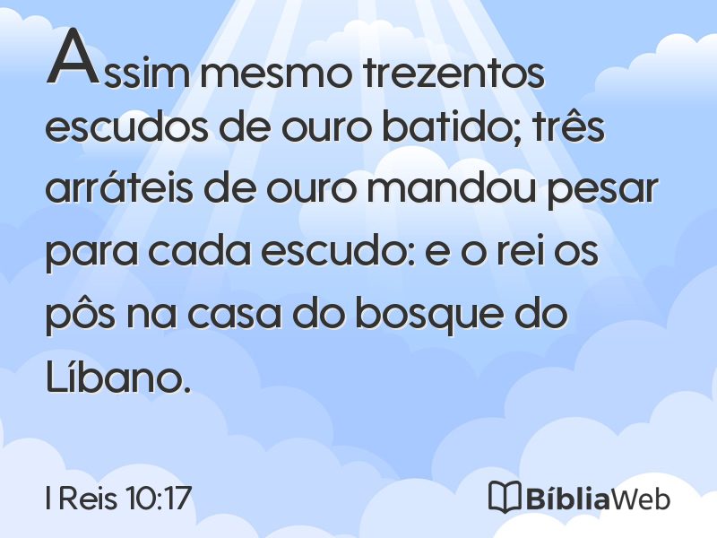 I Reis 10:17 em imagem para compartilhar