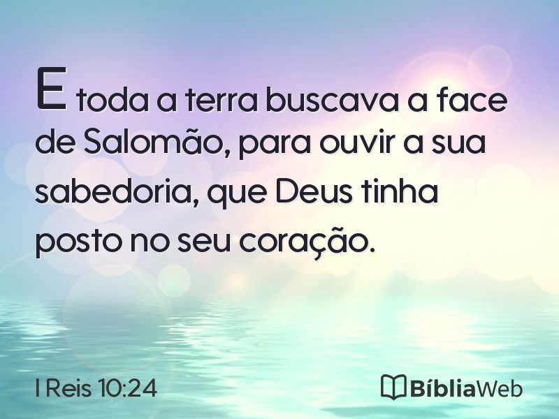 I Reis 10:24 em imagem para compartilhar